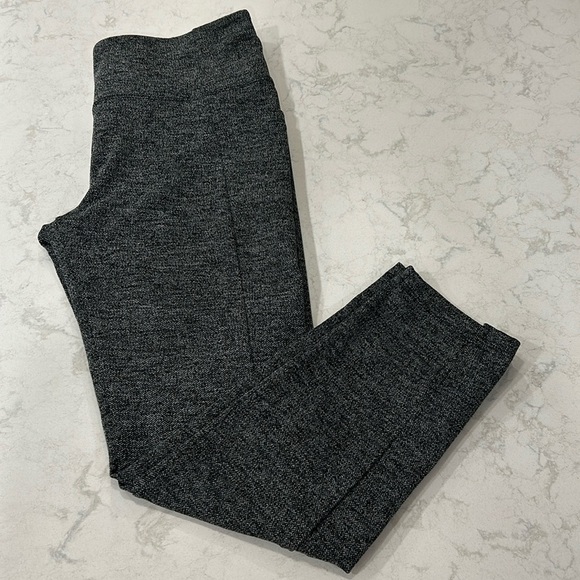 Athleta Tight Legging Pants Herringbone Houndstooth Mercer High Rise Grey Black - Picture 9 of 16